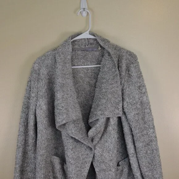 Soft Surroundings Gray Hug Me Cardi Sweater Soft Cozy Loungewear Sleepwear Warm - Picture 2 of 8